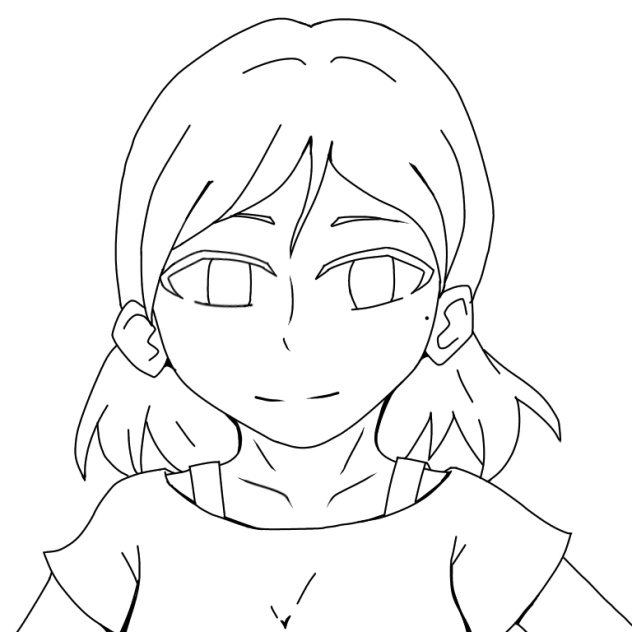 女の子・線画