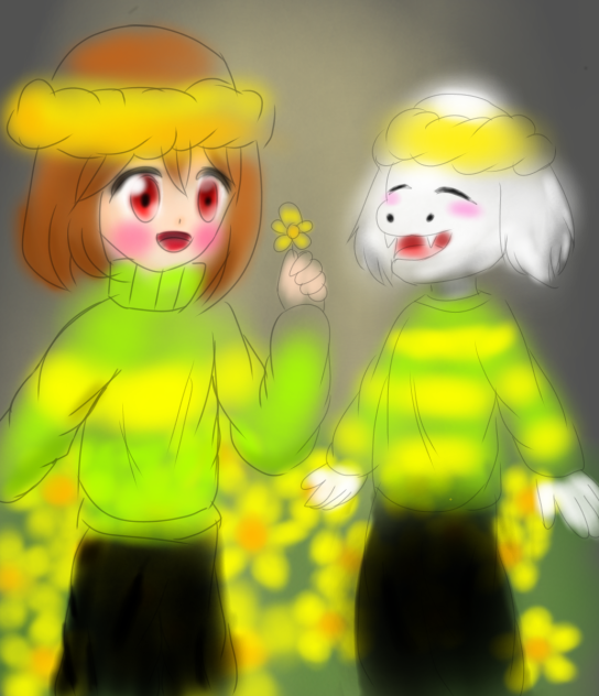 Chara and Asriel - ibisPaint