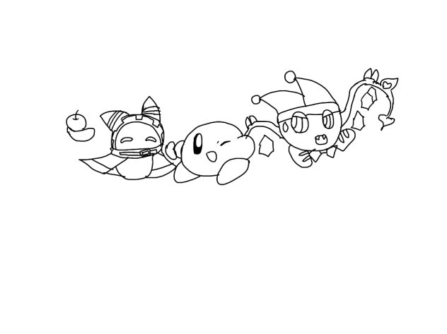 星のカービィとマホロアとマルク