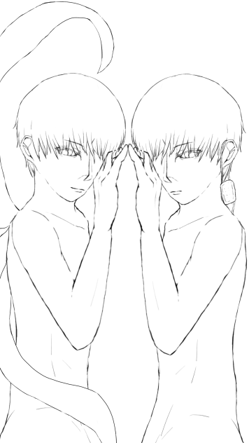 線画【塗ってもいいのよ】