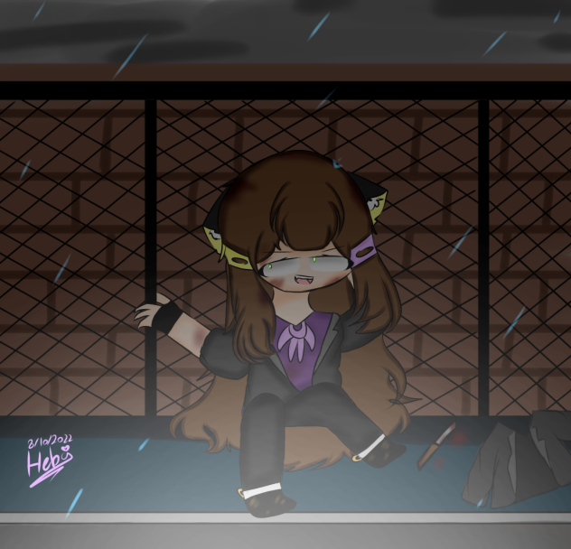 In the rain,,killer girl