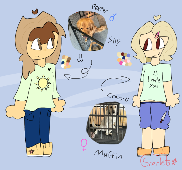 my dogs as humans and new eye style 💯💯💯💯