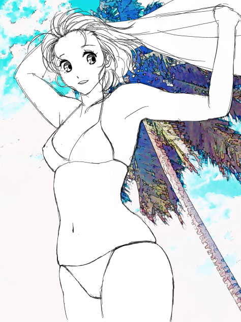 ❤️晩💋夏❤️ -線画Ver.-