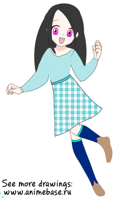 Nyx in a school uniform