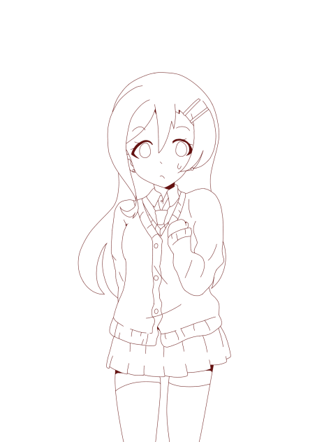 【HD線画】女の子