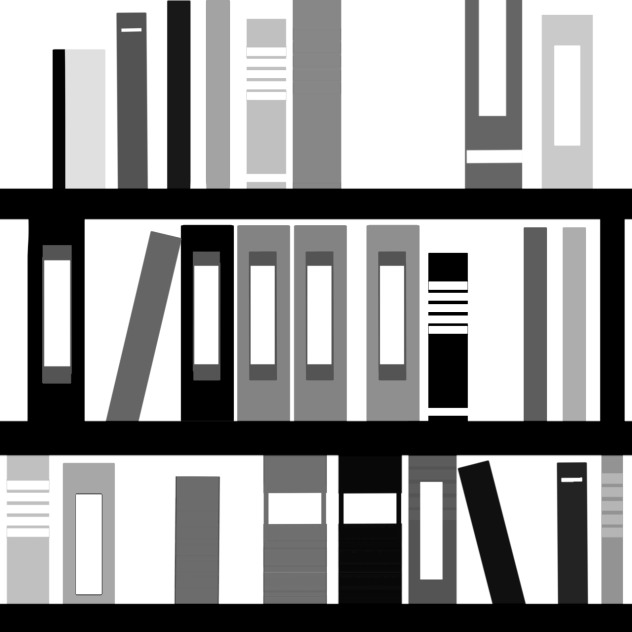本棚(白黒)