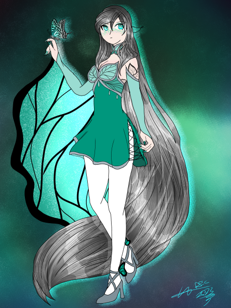butterfly girl bc im proud of her design