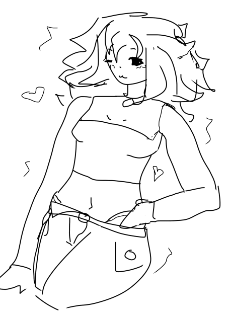 Tried to draw w／computer cursor..