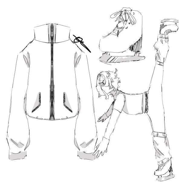 Ice skating doodle