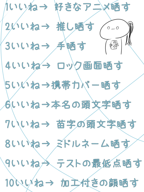 いいねの数だけ晒すやつ！