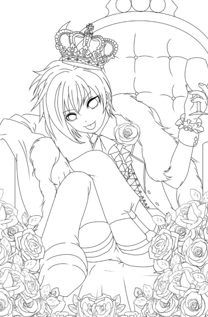 王様 男の子 線画