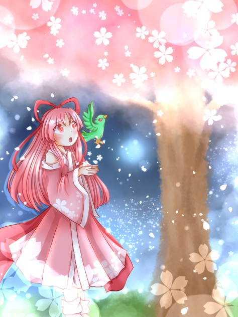 妖しく輝く夜桜🌸🌙