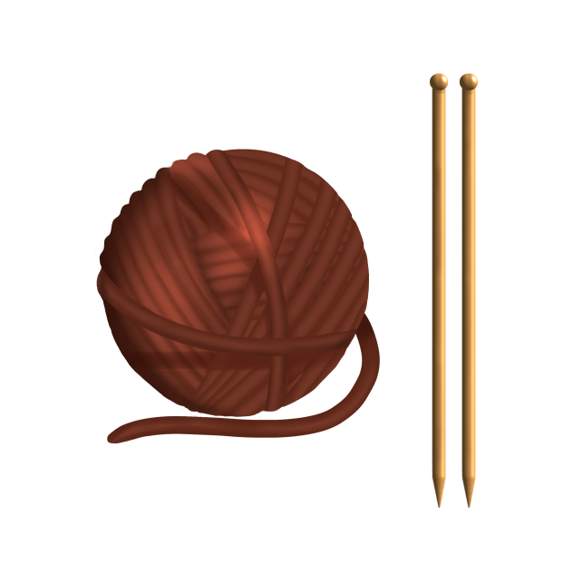 Yarn ball & Knitting needles