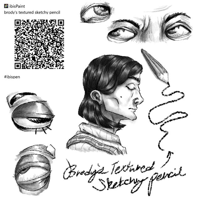brody's textured sketchy pencil brush
