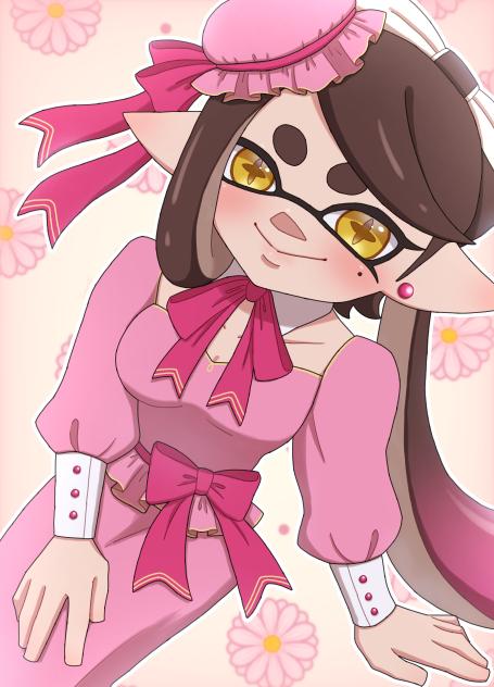 パフスリーブの服を着たアオリちゃん