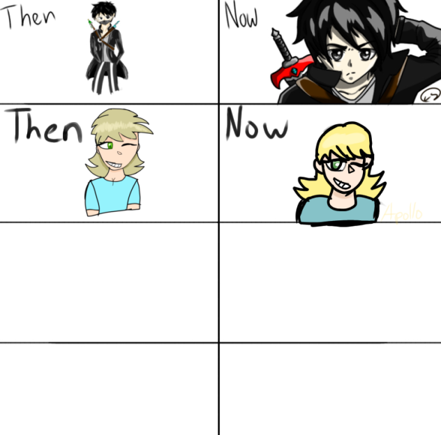 Then and now collab with Literal Senko