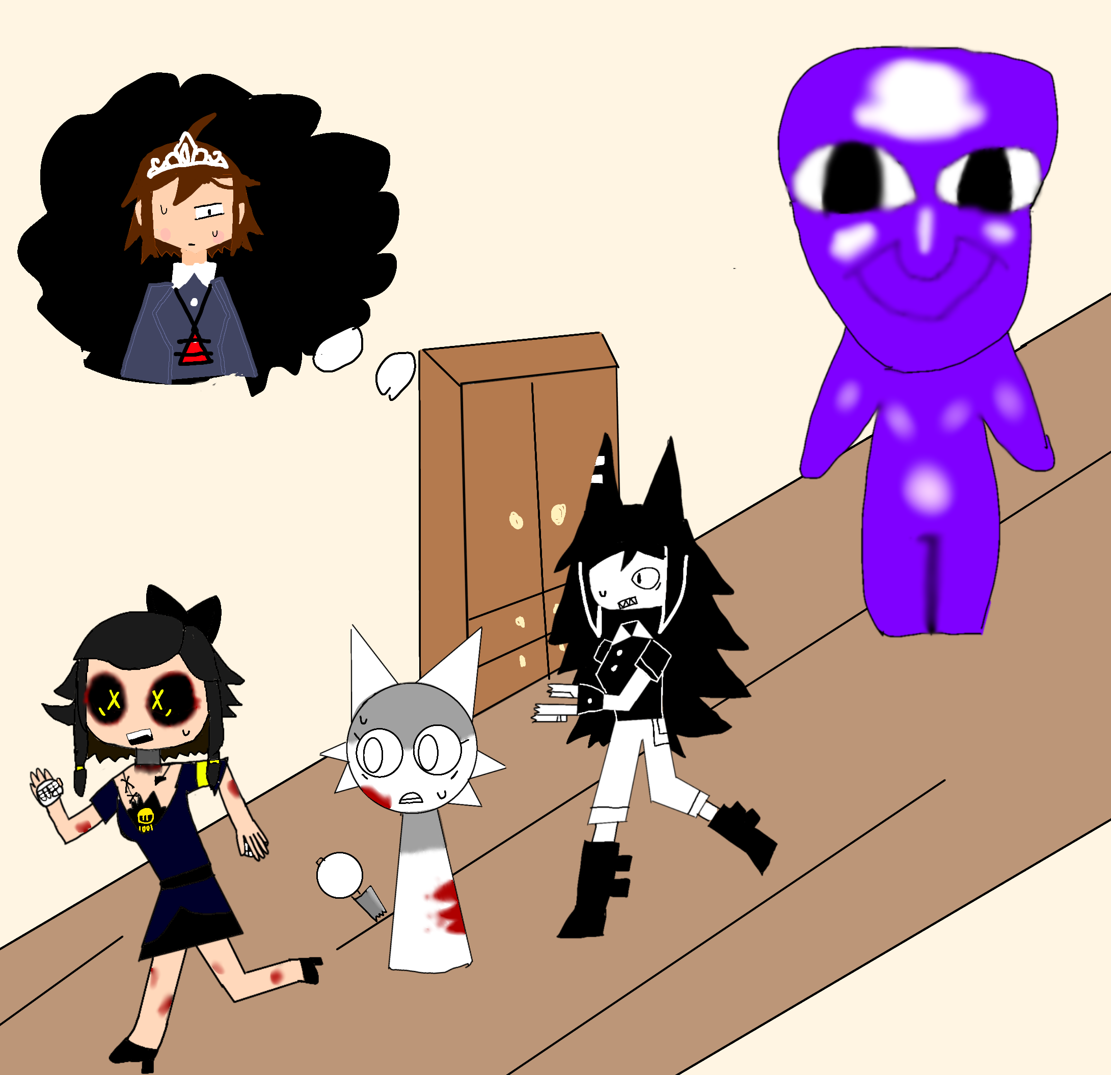 青鬼から逃げる悪役四人 - ibisPaint