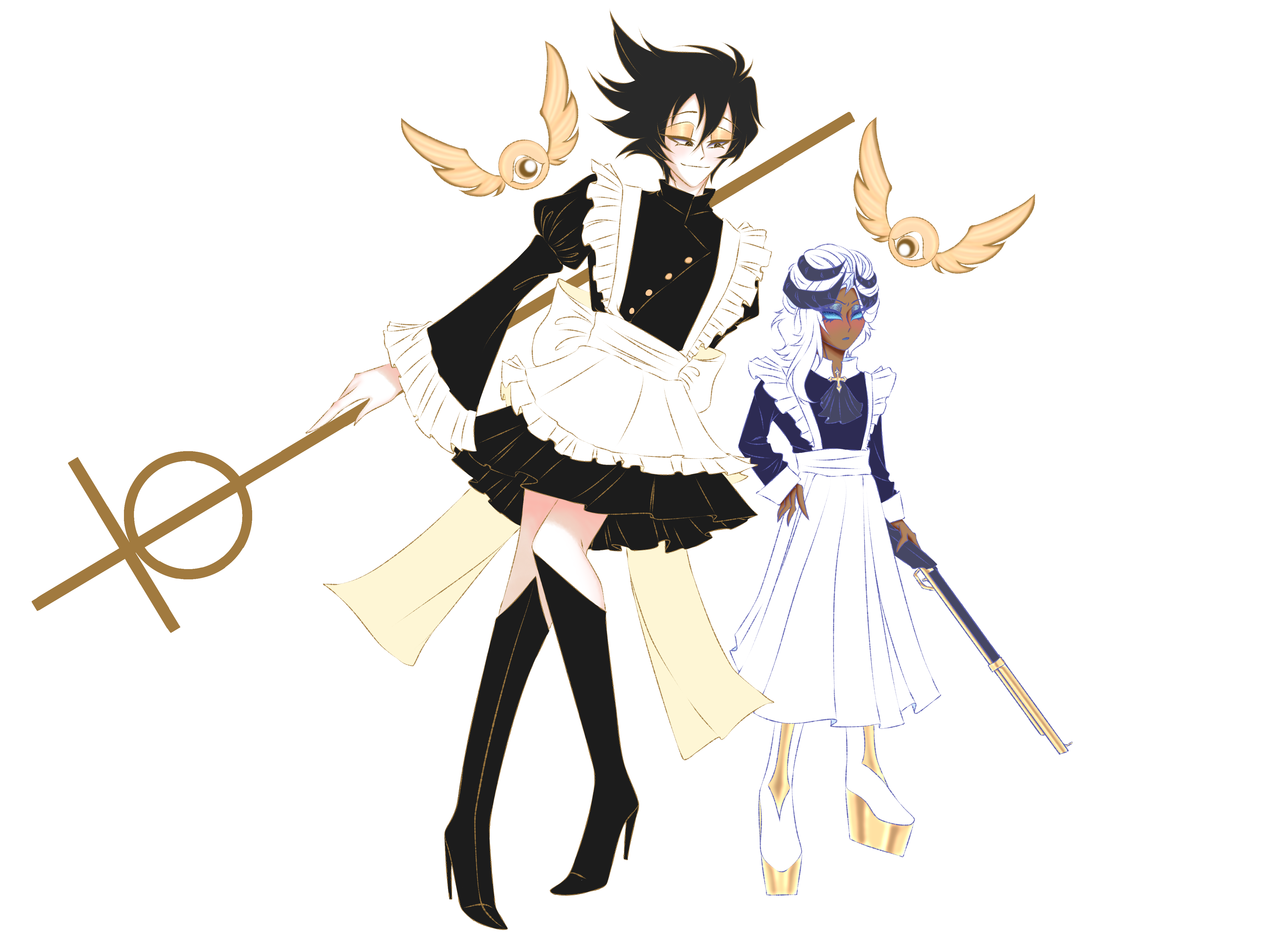 Azrael and Anatael x Maid outfit - ibisPaint