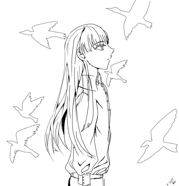 彼岸　塗り絵