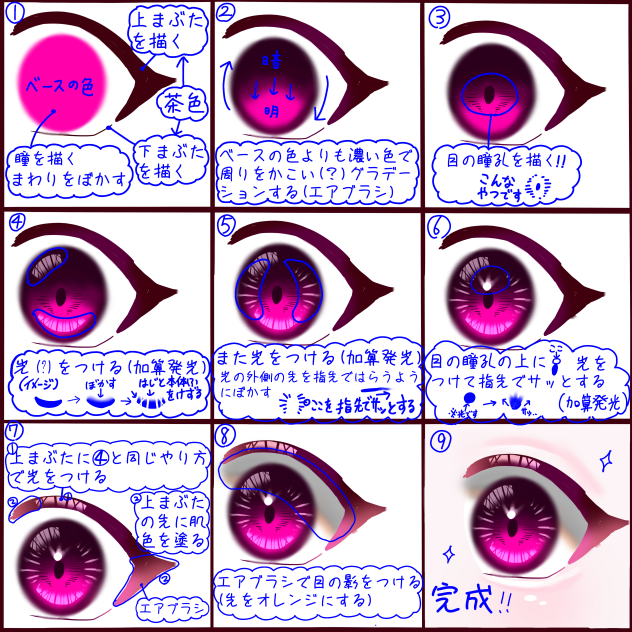 目のメイキング