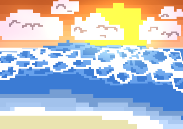 Sunset on a beach! ⛱️🏖️⛱️🏖️
