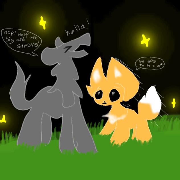 Fox's dream to be a wolf