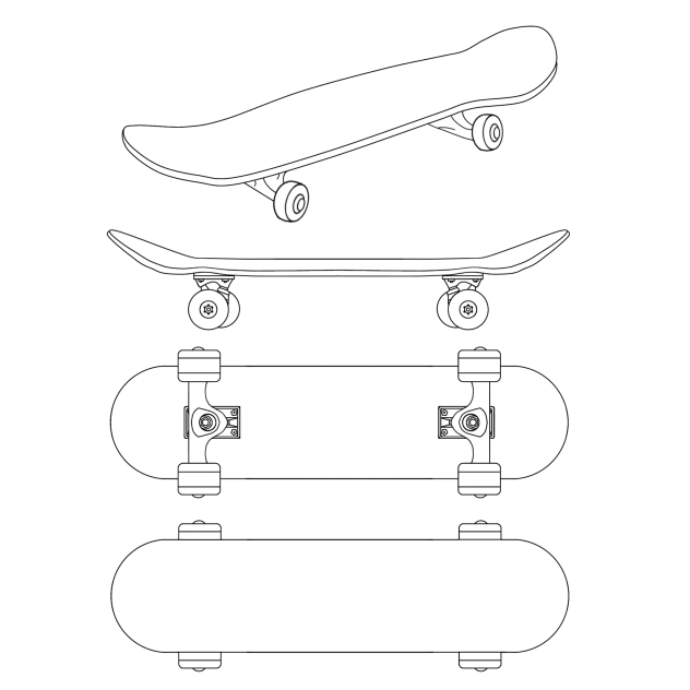 Skateboard (outline)