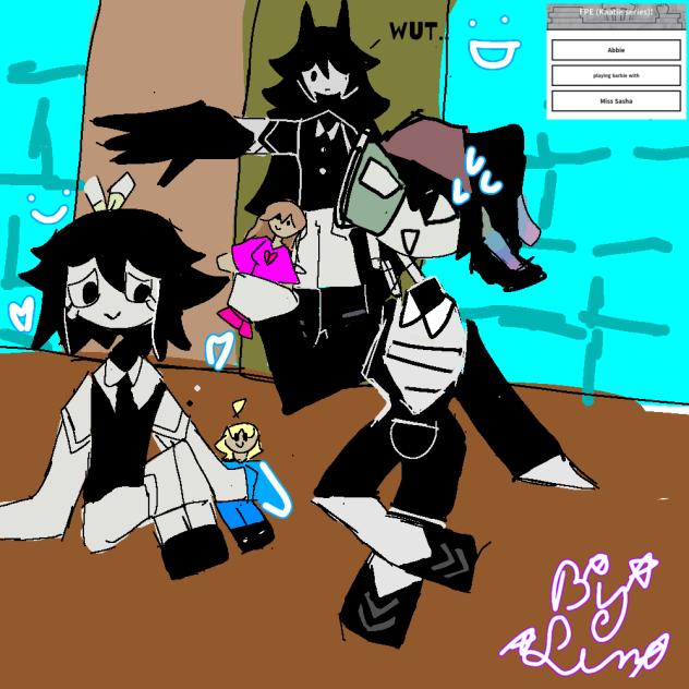 Abbie playing barbie with Miss Sasha