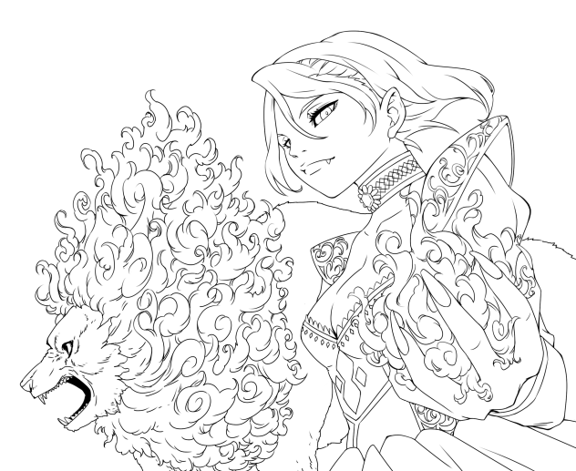 ☆炎の大神官☆(線画)