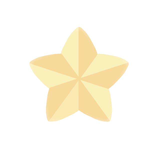 パステルカラーの星