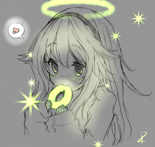 ANIME CUTE GIRL GLOW ART