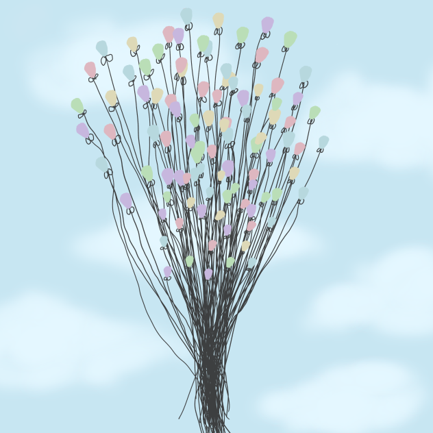 Balloons in the sky