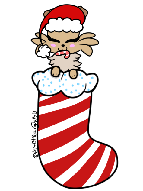 Golden Retriever Puppy In Christmas Stoc