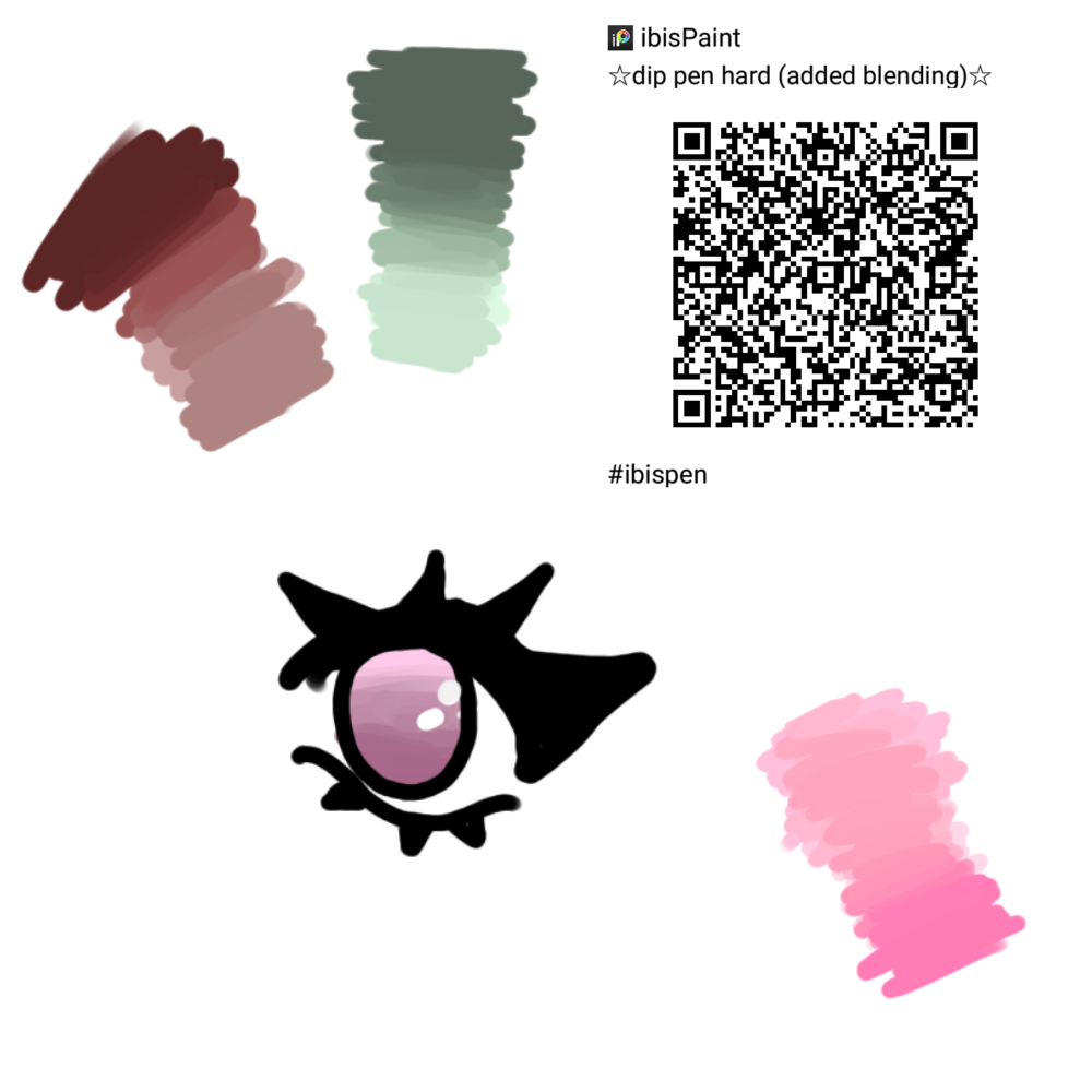 dip pen hard blending brush♡ ibisPaint