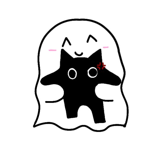 a ghost and a cat