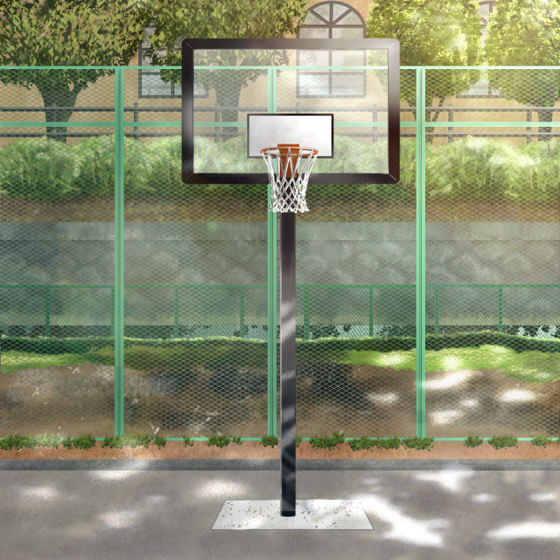 公園のバスケットゴール