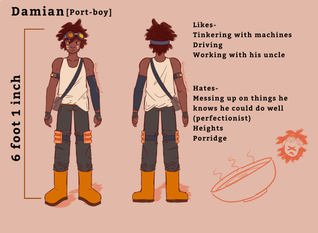 Damian ref sheet (OC)