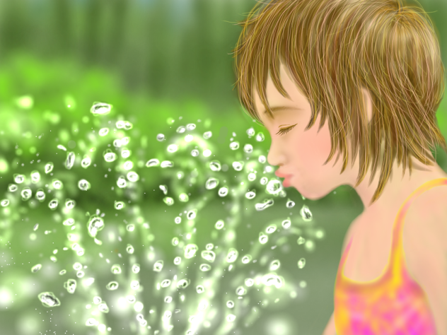 水遊び♪