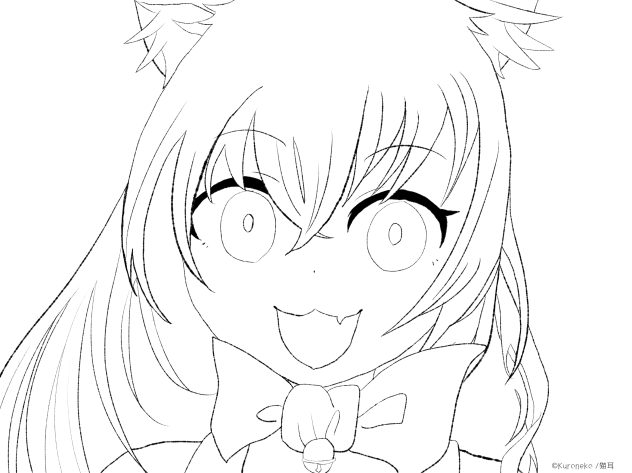 過去作「猫耳」線画