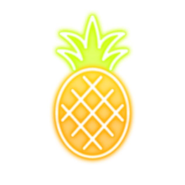 Pineapple neon icon2