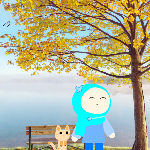 Under a tree with my cat