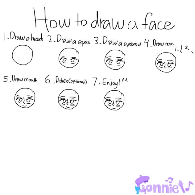 How to draw a face
