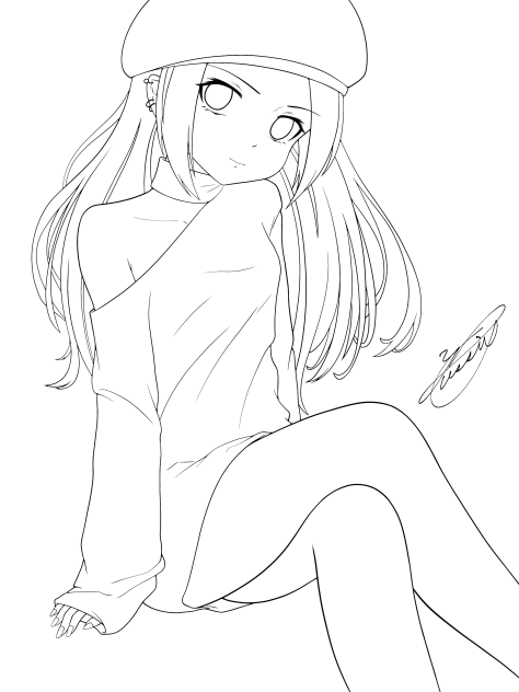 Signals with my eyes（線画）