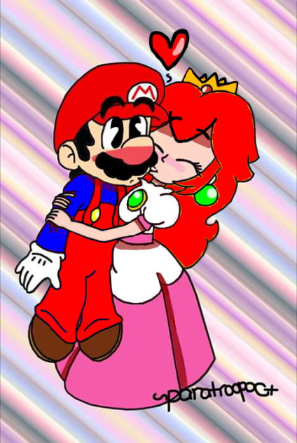 SMBSS Mario x Peach