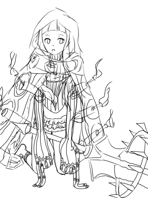シノアリスの赤ずきん下書き
