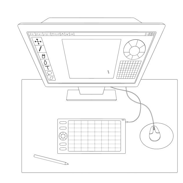 Digital art setup outline