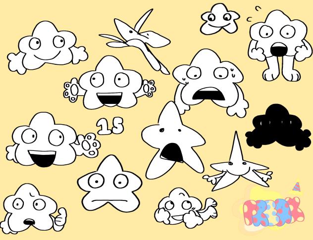 more happy star doodles