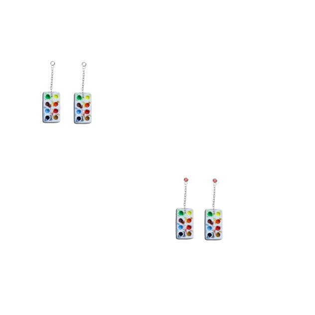 Colorplate earnings or charm or keychain