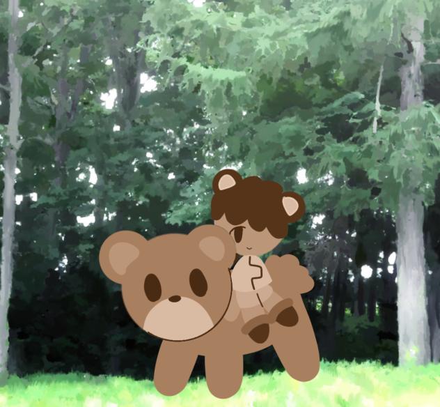 ChocoCookie con un oso xd