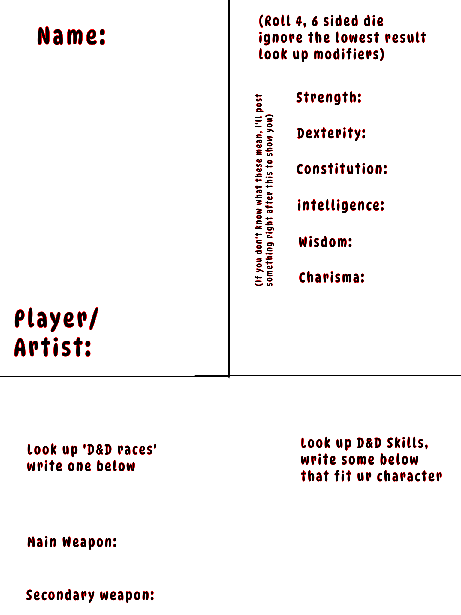 dnd character sheet - ibisPaint